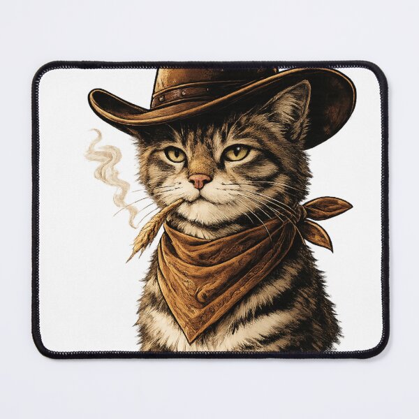 Item preview, Cowboy Cat Classic T-Shirt – Badass Western Cat Cowboy Hat Bandana Outlaw Cat Lover Gift Graphic Tee designed and sold by IconicDesignsXd.
