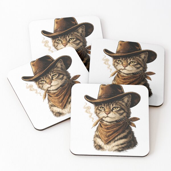 Item preview,  Cowboy Cat Classic T-Shirt – Badass Western Cat Cowboy Hat Bandana Outlaw Cat Lover Gift Graphic Tee designed and sold by IconicDesignsXd.
