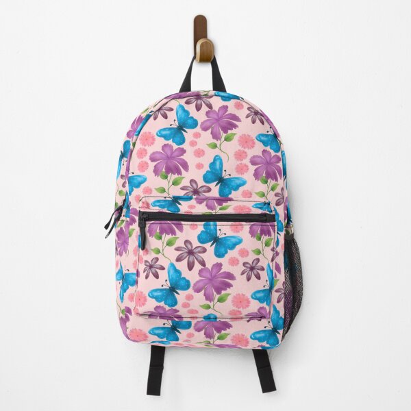 Item preview,  Blue Butterfly and Purple Floral Pattern designed and sold by HopeAndHustle.