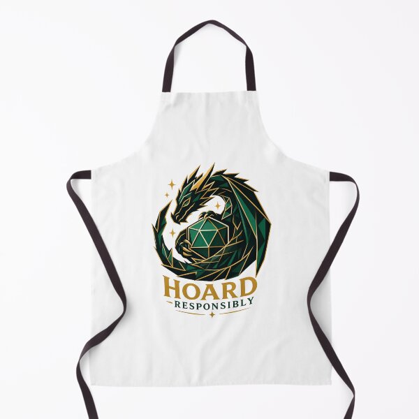 Item preview, Hoard Responsibly Geometric Green Dragon Dice Goblin Art designed and sold by Fenay Designs.