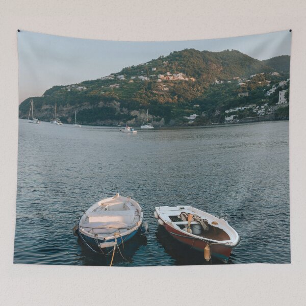 Item preview, Mediterranean Serenity: Boats at Golden Hour designed and sold by asun5.