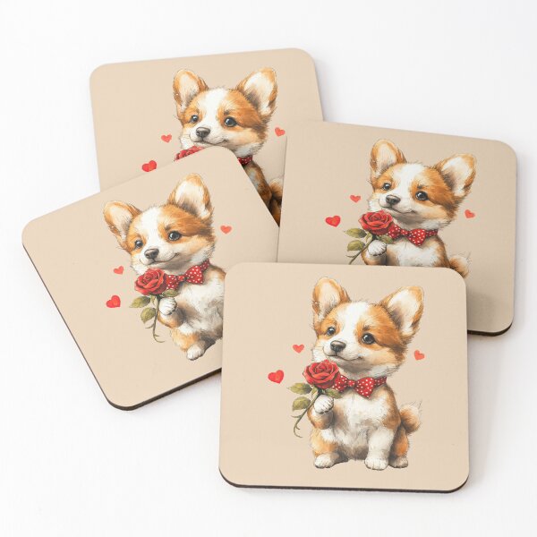 Item preview, Adorable Corgi Love Hearts designed and sold by Erika Kaisersot.