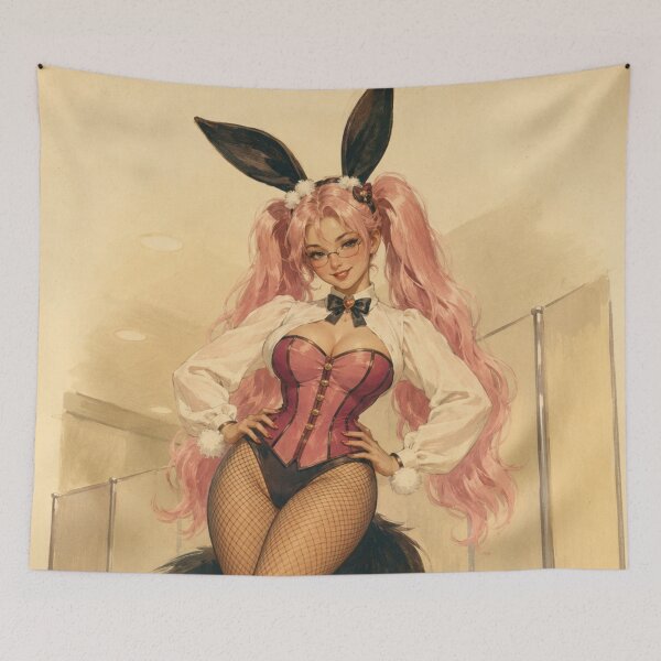 Item preview, Vintage Bunny Girl Pinup – Retro Anime Waifu Glamour Art designed and sold by Cosplayvintage.