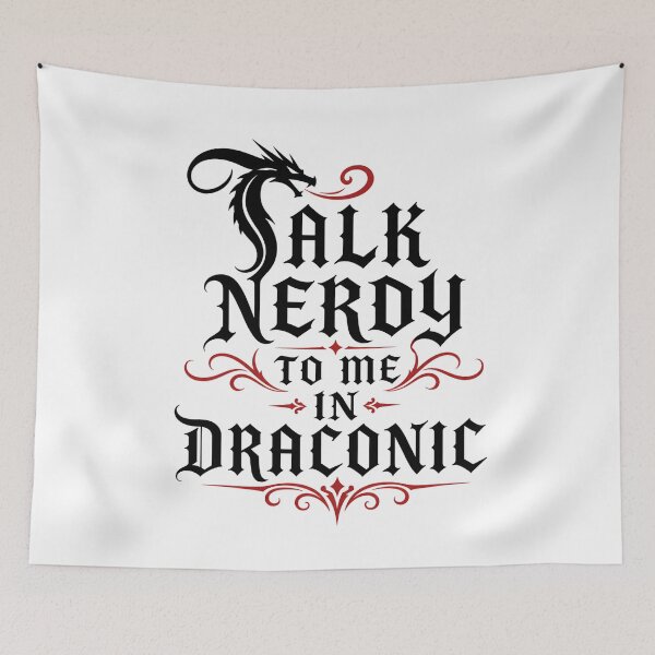 Item preview, Talk Nerdy To Me In Draconic Gothic Fantasy Art designed and sold by Fenay Designs.