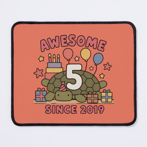 Item preview, Awesome Since 2019 5th Birthday Cute Turtle Party Hat Kids designed and sold by bosamji.