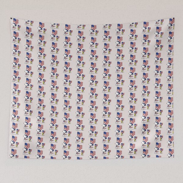 Item preview, Snoopy And Woodstock Patriotic American Flag Celebration designed and sold by LysiTHWIP.