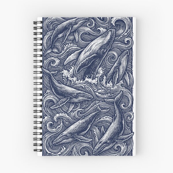 Item preview, Vintage Whales in Ocean Waves Nautical Art designed and sold by AdyKurniawan.