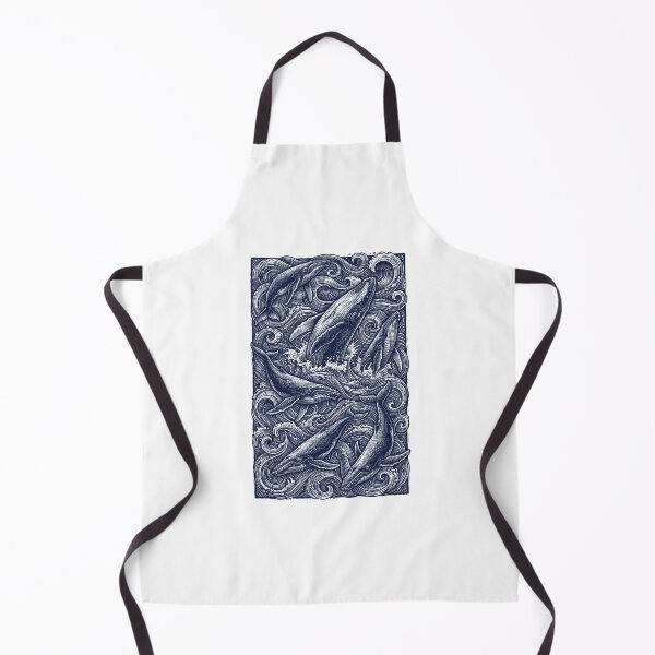 Item preview, Vintage Whales in Ocean Waves Nautical Art designed and sold by AdyKurniawan.
