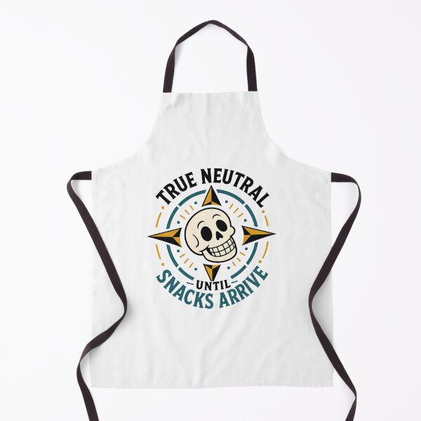 Item preview, True Neutral Until Snacks Arrive Funny Skull Alignment Art designed and sold by Fenay Designs.