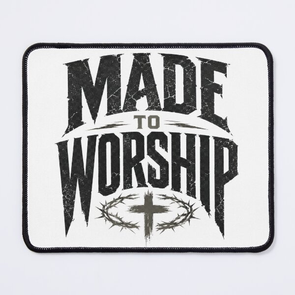 Item preview, Made To Worship Christian Rock Faith Design designed and sold by TheLampClothing.