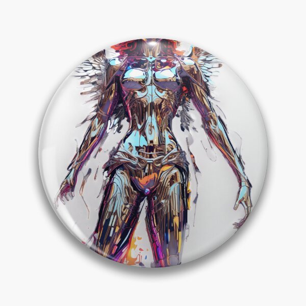Artikelvorschau, Chrome Angel Glitch Flames entworfen und verkauft von nndgraphics.