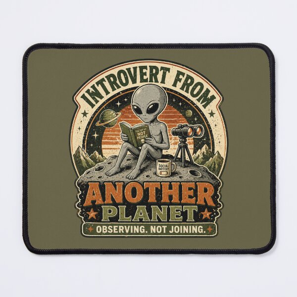 Item preview, Introvert From Another Planet - Funny Alien Social Battery Design designed and sold by BlackSector77.