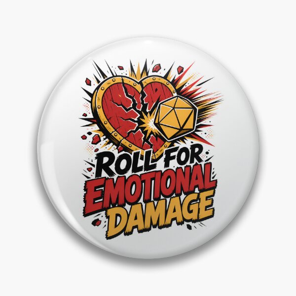 Item preview, Roll For Emotional Damage Broken Heart Dice Art designed and sold by Fenay Designs.