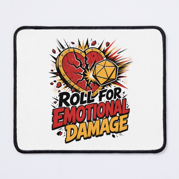 Item preview, Roll For Emotional Damage Broken Heart Dice Art designed and sold by Fenay Designs.