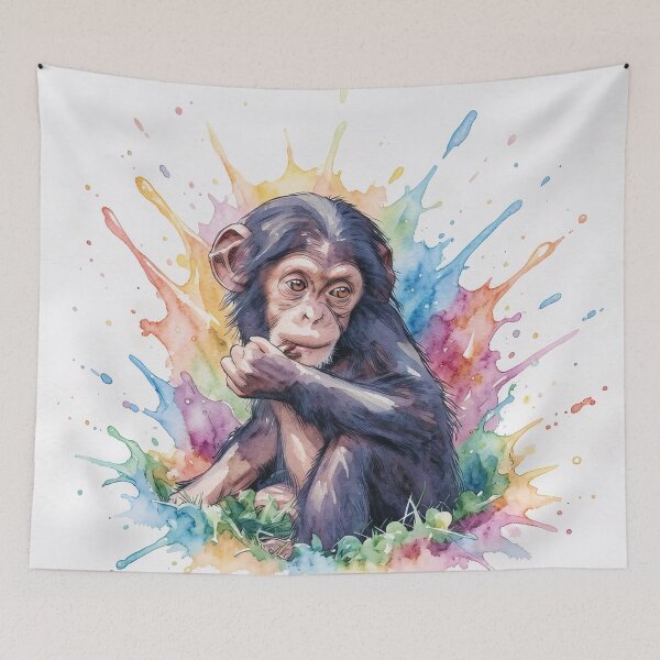 Item preview, Baby Monkey in Watercolor designed and sold by tomorrowsart.