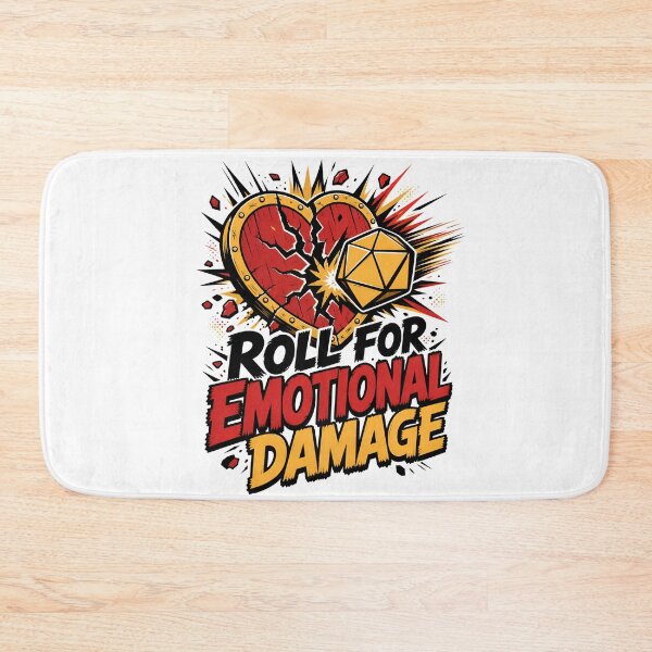 Item preview, Roll For Emotional Damage Broken Heart Dice Art designed and sold by Fenay Designs.
