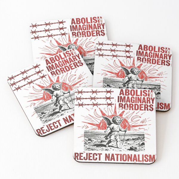 Item preview, Abolish Imaginary Borders Reject Nationalism Retro Protest Art designed and sold by AdyKurniawan.
