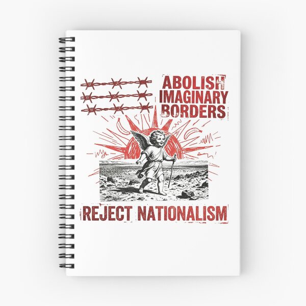 Item preview, Abolish Imaginary Borders Reject Nationalism Retro Protest Art designed and sold by AdyKurniawan.