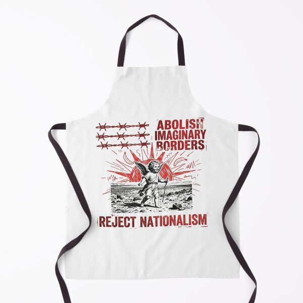 Item preview, Abolish Imaginary Borders Reject Nationalism Retro Protest Art designed and sold by AdyKurniawan.