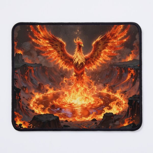 Item preview, Flaming Phoenix Rises From Fire and Magma designed and sold by Fanta-sticky.