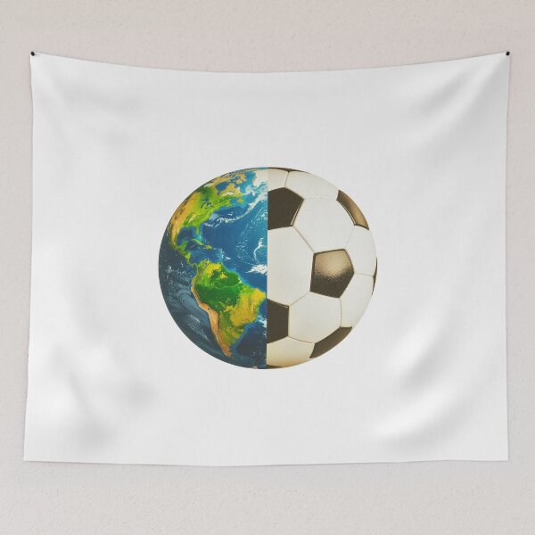 Item preview, World Soccer Ball Art — Earth Football Globe The Worlds Game Print designed and sold by icemanphotos.