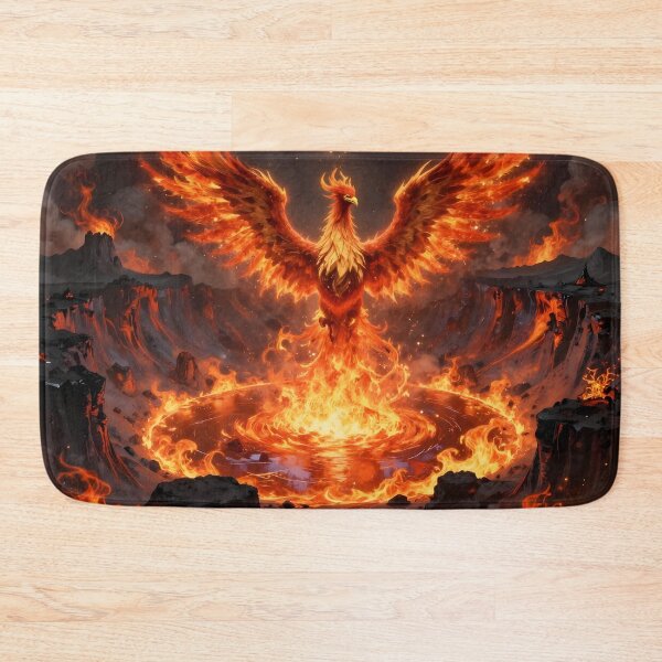 Item preview, Flaming Phoenix Rises From Fire and Magma designed and sold by Fanta-sticky.