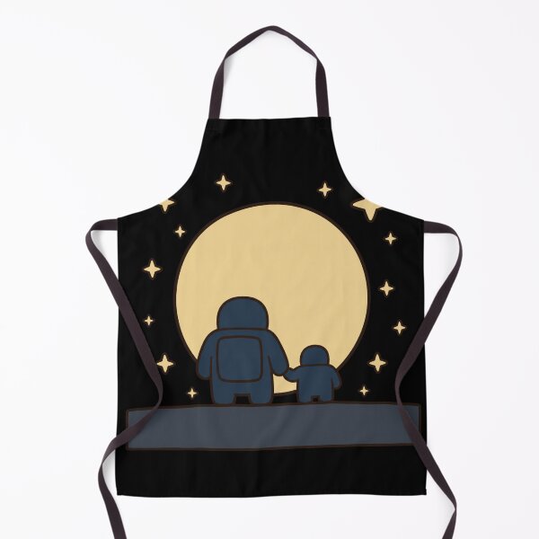 Item preview, Parent Child Astronaut Holding Hands Full Moon Starry Night Space designed and sold by bosamji.