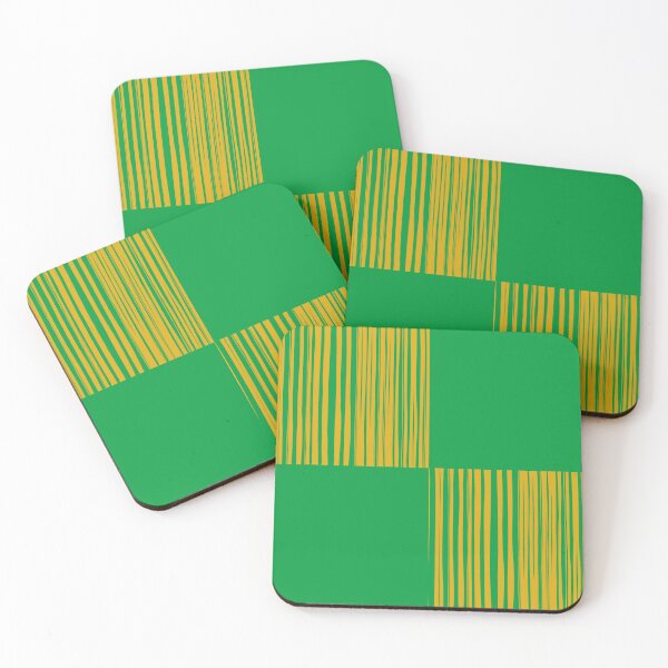 Item preview, Abstract hand drawn vertical stripe pattern in mustard yellow and transparent minimalist geometric background designed and sold by Longsilp.