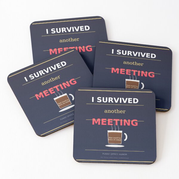 Item preview, I Survived Another Meeting — Funny Office Humor Gift Mug Tee designed and sold by Stekooo.