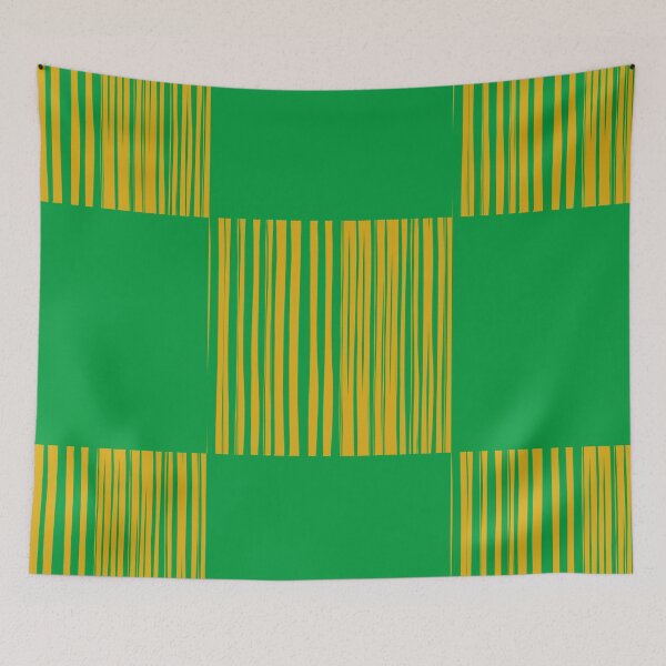 Item preview, Abstract hand drawn vertical stripe pattern in mustard yellow and transparent minimalist geometric background designed and sold by Longsilp.