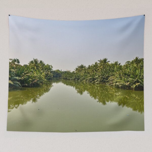 Item preview, A peaceful canal nestled in dense vegetation designed and sold by franck380.