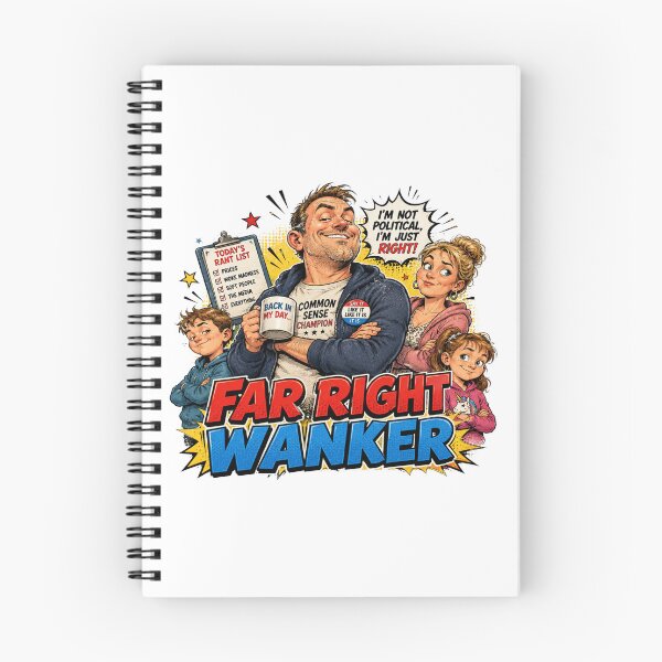 Item preview, Far Right Wanker Funny Political Satire Family Man Current Affairs Design designed and sold by UrbanKangaroo.