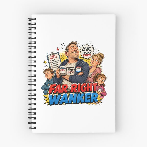 Item preview, Far Right Wanker Funny Political Satire Family Man Current Affairs Design designed and sold by UrbanKangaroo.