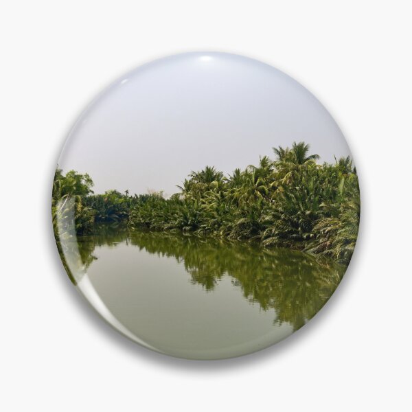 Item preview, Tropical river lined with lush palm trees designed and sold by franck380.