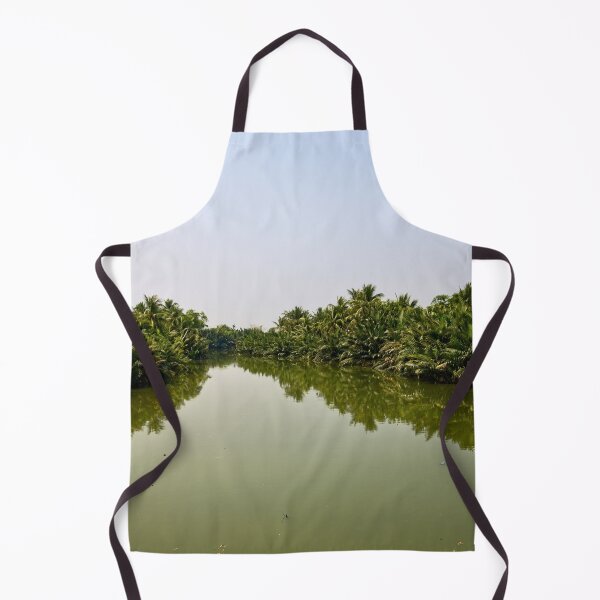 Item preview, Tropical river lined with lush palm trees designed and sold by franck380.