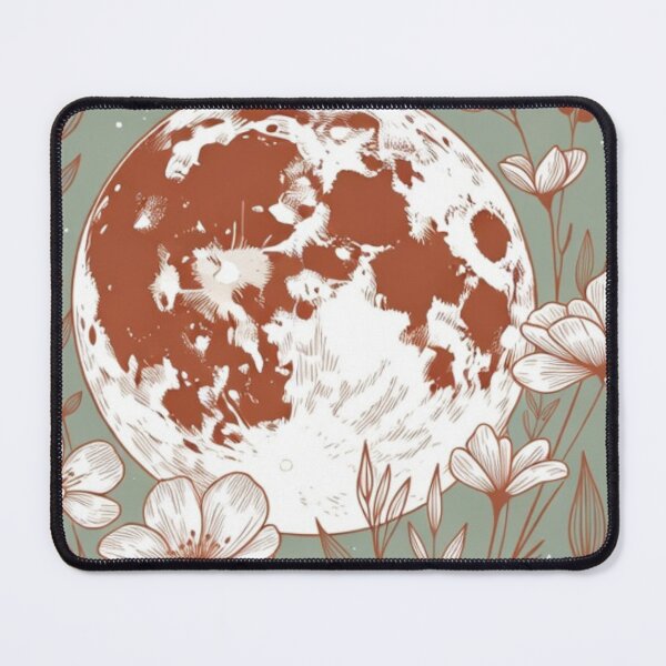 Item preview, Sage Green Floral Moon Illustration | Boho Celestial Botanical Art designed and sold by GalleryPeak.