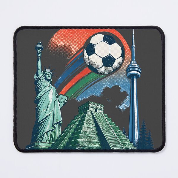 Item preview, World Soccer Landmarks Vintage Football Design | USA Canada Mexico 2026 designed and sold by Ikbel Studio.