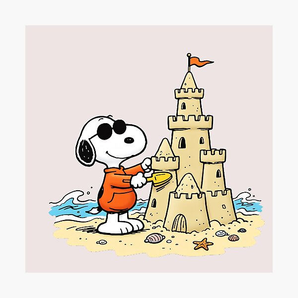 Item preview, Snoopy Sandcastle Beach Summer Vacation designed and sold by LysiTHWIP.
