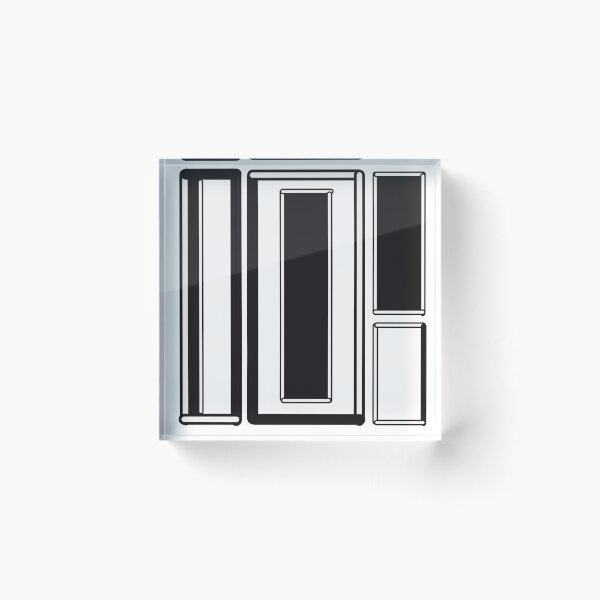 Item preview, Minimalist Black and White Geometric Rectangle Art designed and sold by Ailiida.