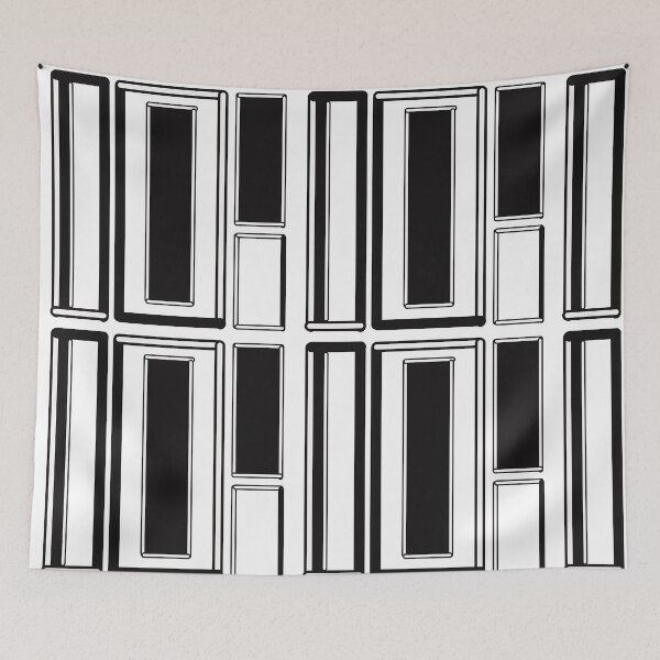 Item preview, Minimalist Black and White Geometric Rectangle Art designed and sold by Ailiida.