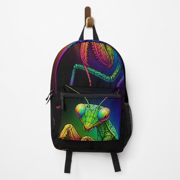 Item preview, Rainbow Praying Mantis – Psychedelic Insect Art designed and sold by Karszul.