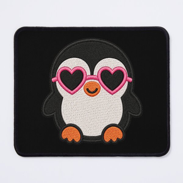 Item preview, Cute Penguin Embroidery Patch | Kawaii Penguin with Heart Sunglasses designed and sold by ColorSplash123.