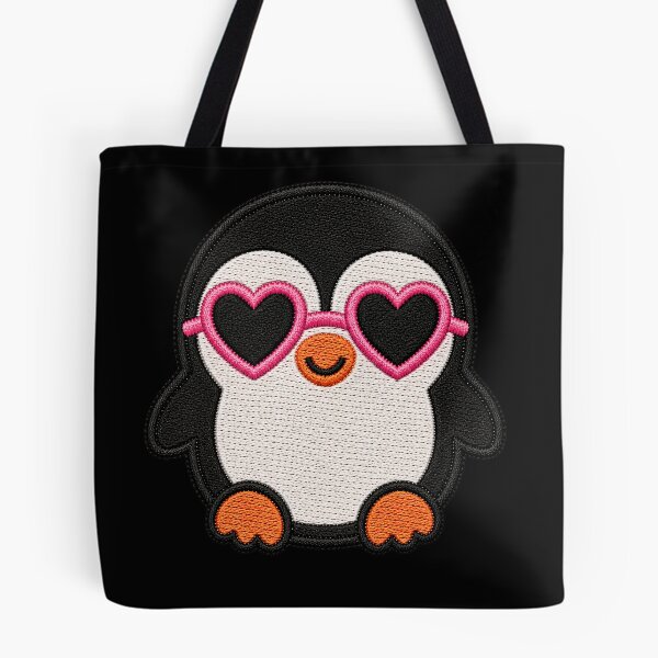 Item preview, Cute Penguin Embroidery Patch | Kawaii Penguin with Heart Sunglasses designed and sold by ColorSplash123.