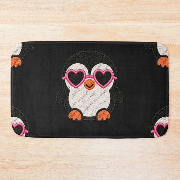Item preview, Cute Penguin Embroidery Patch | Kawaii Penguin with Heart Sunglasses designed and sold by ColorSplash123.
