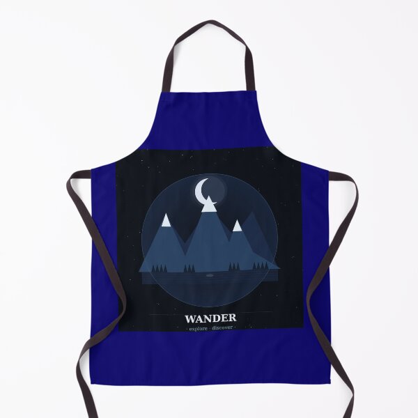 Item preview, Wander — Minimalist Mountain Moon Night Sky Wall Art Print designed and sold by Stekooo.