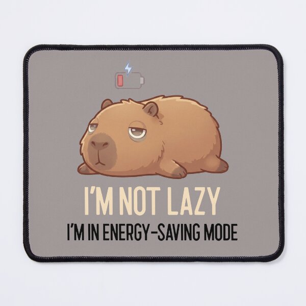 Item preview, Capybara Energy Saving Mode designed and sold by GlitchedTees.