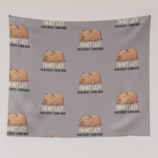 Item preview, Capybara Energy Saving Mode designed and sold by GlitchedTees.