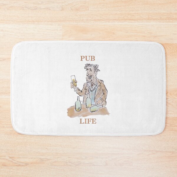 Item preview, scruffy man drinking beer designed and sold by Inky Fingers Illustrations.
