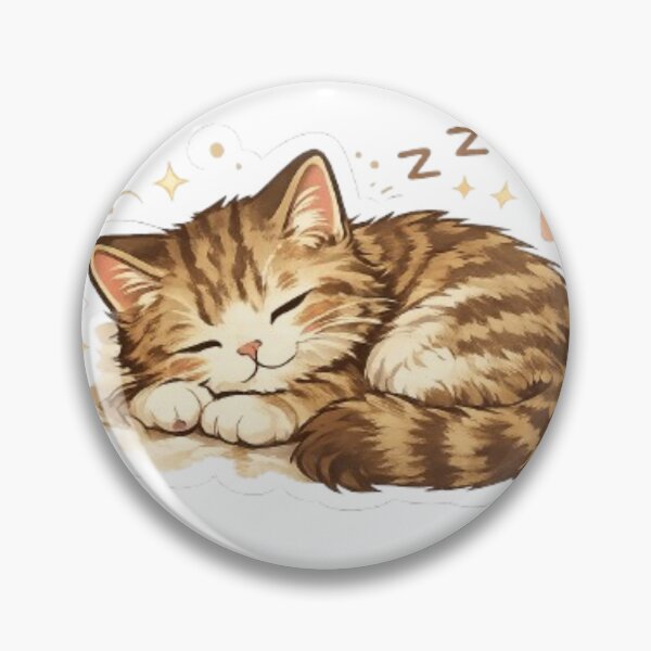 Item preview, Sleeping Cat ZZZ Sticker – Cute Kawaii Tabby Cat Napping Sparkle Heart Cozy Cat Lover Gift Sticker designed and sold by IconicDesignsXd.