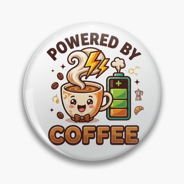 Item preview, Powered By Coffee Funny Coffee Lover Design designed and sold by Pixel Analytics.